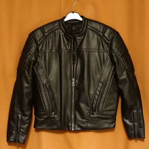 Leather Biker Jacket Pull&Bear black like new, size Medium