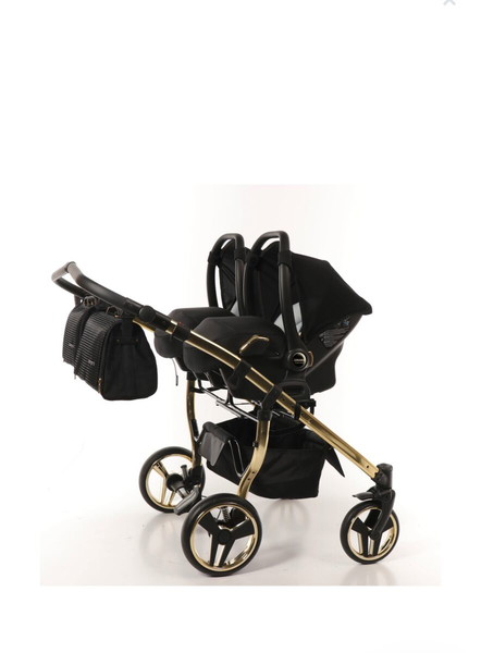 Двойна количка Junama Diamond S line Duo 3 в 1 Злато/Черен