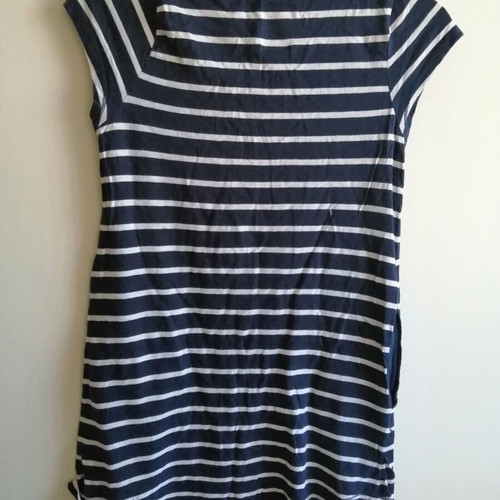 Zara long T-shirt used, blue, with pockets