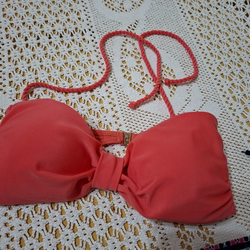 Bikini set like new, Esmara top coral and Ocean Club patterned bottom, size M