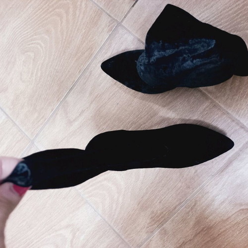 Stephen Good boots used, velvet, size 39, black