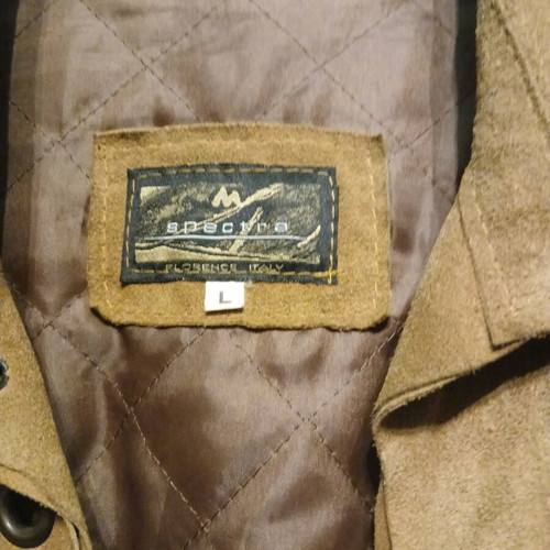 Castor suede coat used camel Italian Spectra vintage