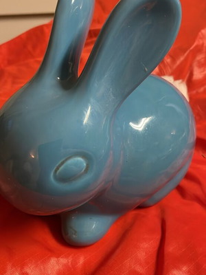 Ceramic bunny blue color new for cotton