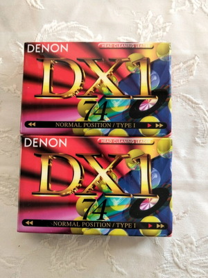 Denon DX 1 74 cassette tapes new sealed, pack of 2