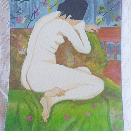 Paintings and handmade candles new with acrylics
