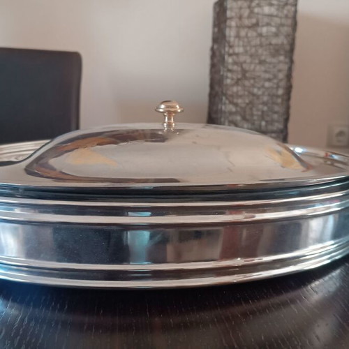 Vintage Oval Serving Dish used with Handles and Lid