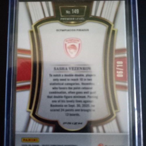 Sasha Vezenkov Gold Euroleague Select card new
