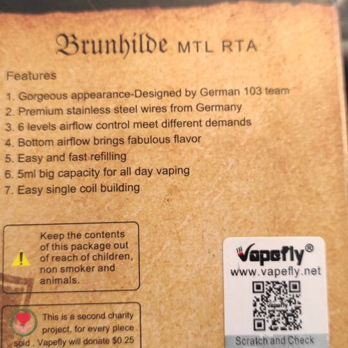 Brunhilde MTL RTA Black like new
