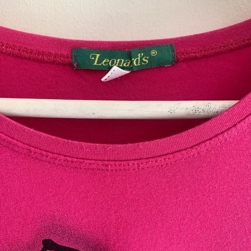 Leonard's pink blouse size M used with signs from washing