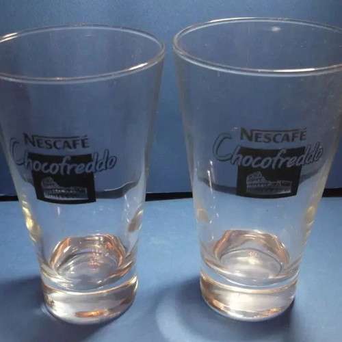 Nescafe Chocofreddo glass set of two used