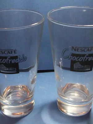 Nescafe Chocofreddo glass set of two used