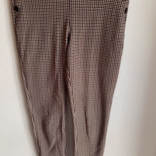 Actius women's checked pants new, beige and brown with buttons