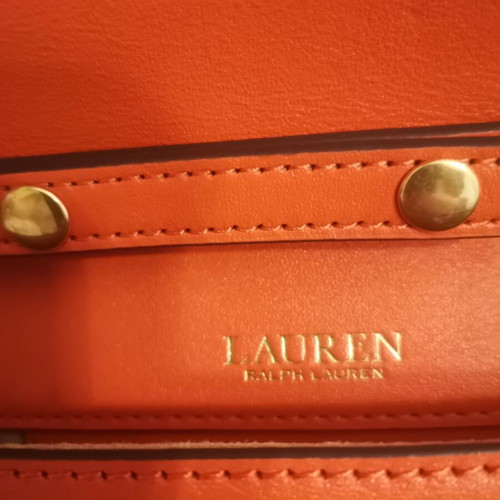 Ralph Lauren crossbody bag, orange leather, new with tag