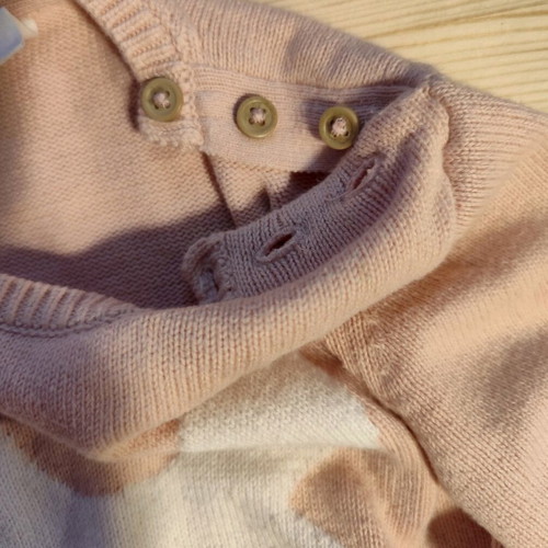 H&M Girls' Sweater 92 cm like new, white and pink