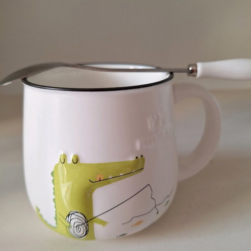 Children's mug 350 ml new with packaging and spoon