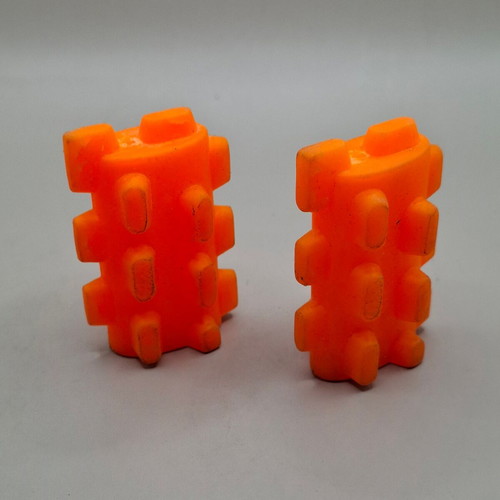 Peter Stuyvesant vintage lighter cases set of 2 used, orange silicone