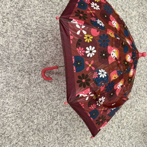 Children's umbrella with matryoshka dolls and flowers used