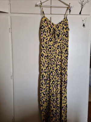 River Island leopard print jumpsuit size 42 like new