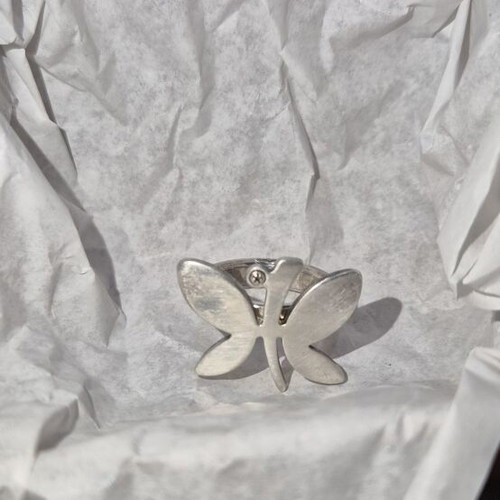 Steel butterfly ring size 58