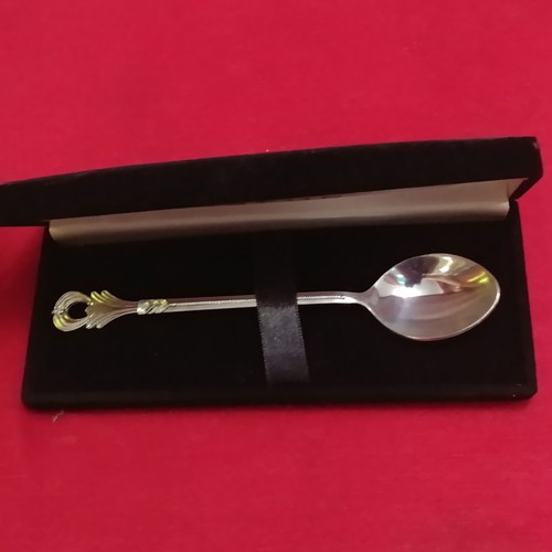 Συλλεκτικό κουταλάκι USSR melchior silver plated αντίκα 1950-1960