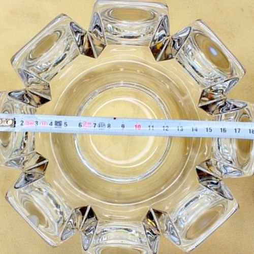 Orrefors Corona Crystal Bowl vintage by Lars Hellsten like new