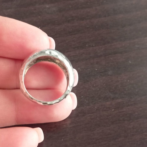 Silver ring 950 handmade, forged, like new, size 56-57