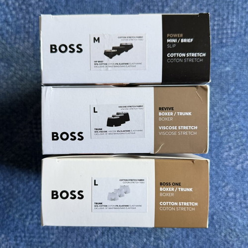 Men's underwear new, 3-pack boxer briefs by top brands