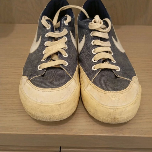 Nike athletic shoes used, blue, size 39