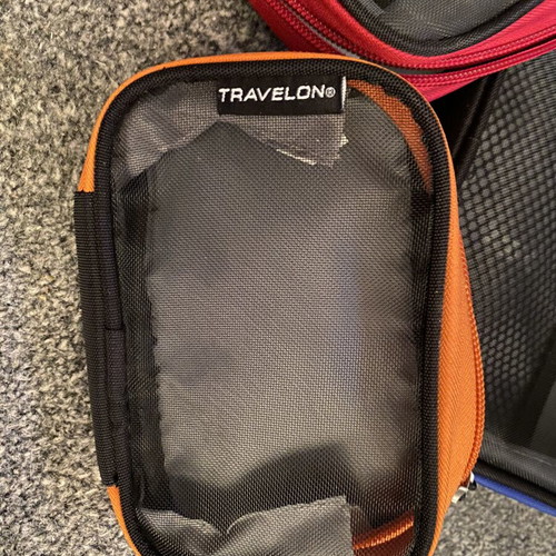 Travelon set of 3 travel toiletries mesh bags like new, black