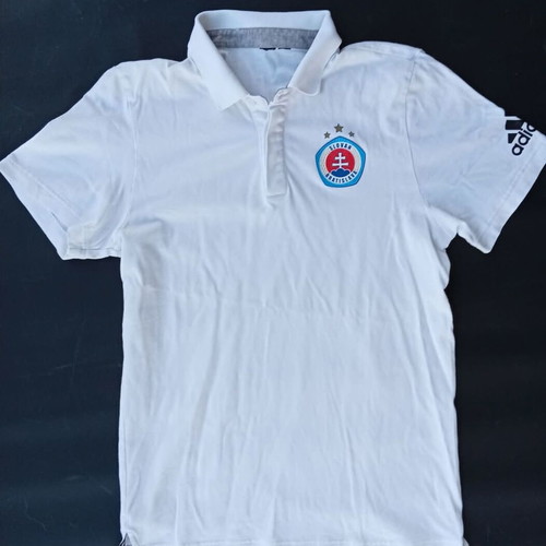 Adidas Slovan Bratislava Polo Shirt like new, size M-L, white