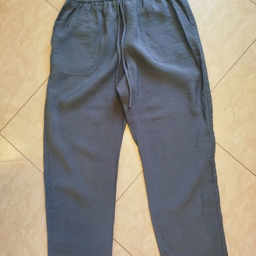 Zara gray wide-leg pants size S new modal fabric