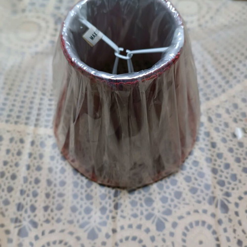 Lampshade dark red new, clip system, pack of 7