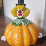 Murano pumpkin clown like new