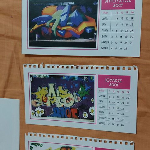 Graffiti calendar 2001 used, collectible