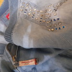 MISS SIXTY BOMPER DENIM JACKET WITH STUDS MEDIUM
