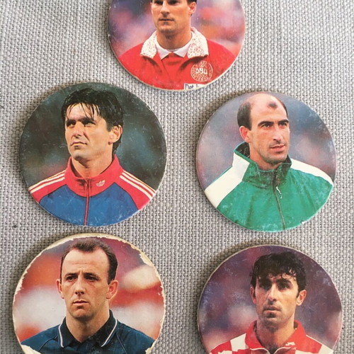 Panini vintage football caps like new, set of 5 Snickers