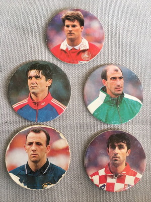 Panini vintage football caps like new, set of 5 Snickers