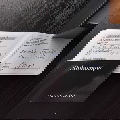 Bvlgari (Bulgari) Solotempo, ανδρικό/unisex, άριστη κατάσταση, πιστοποιητικά, γνήσιο κουτί/λουράκι