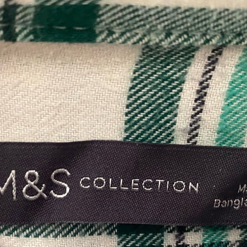 Marks and Spencer checked women's shirt like new, green white casual
