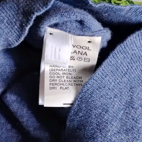 Fred Perry wool sweater used, size M, blue