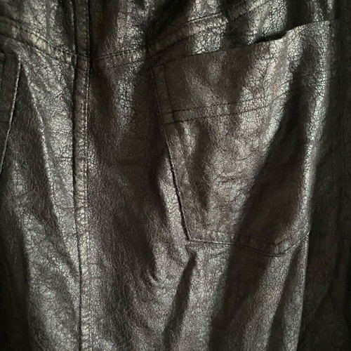 Attrattivo black crinkled asymmetric midi skirt like new, size Small