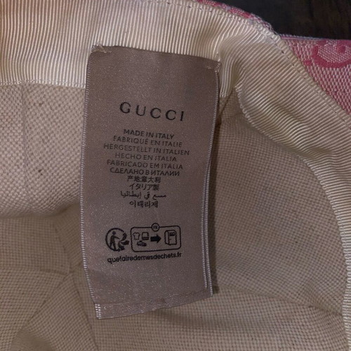 Gucci GG Canvas Baseball Hat Pink like new
