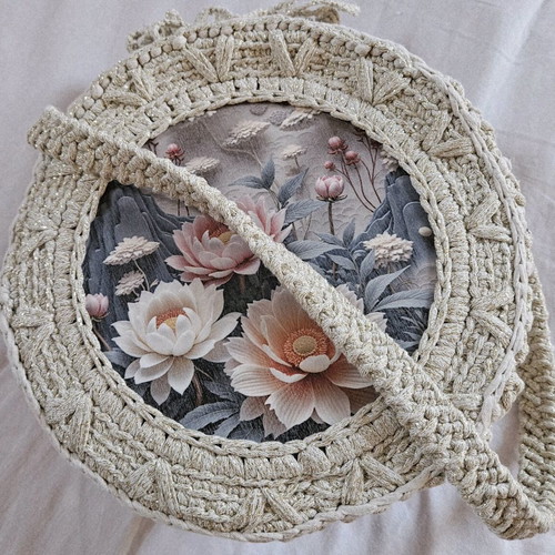 Handmade bag custom design beige