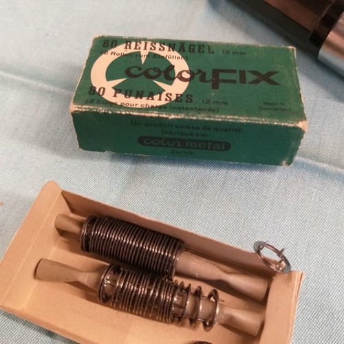 Stapler used rare 1930s Swiss made with pins