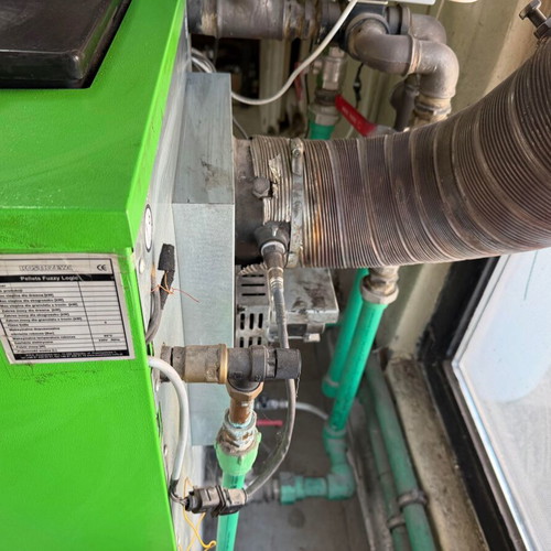 Pellet Boiler like new with external temperature control and hot water mechanism
