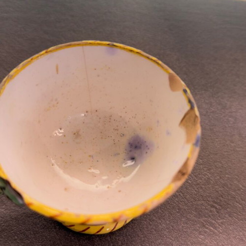 Italian Majolica Pottery 18th Century Used Hand-Painted