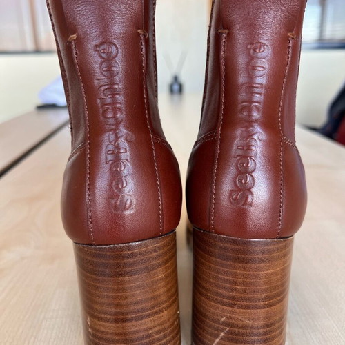 See By Chloe brown ankle boots size 38.5 like new