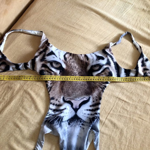 Sugarfree one-piece swimsuit XL with tiger print