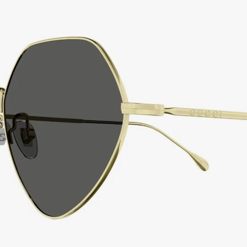 Gucci GG1182S 001 55 sunglasses new unisex, gold frame, black lenses
