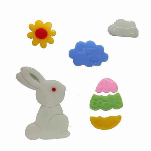 Decorative window gel new, Easter set of 7 pieces 25x20cm